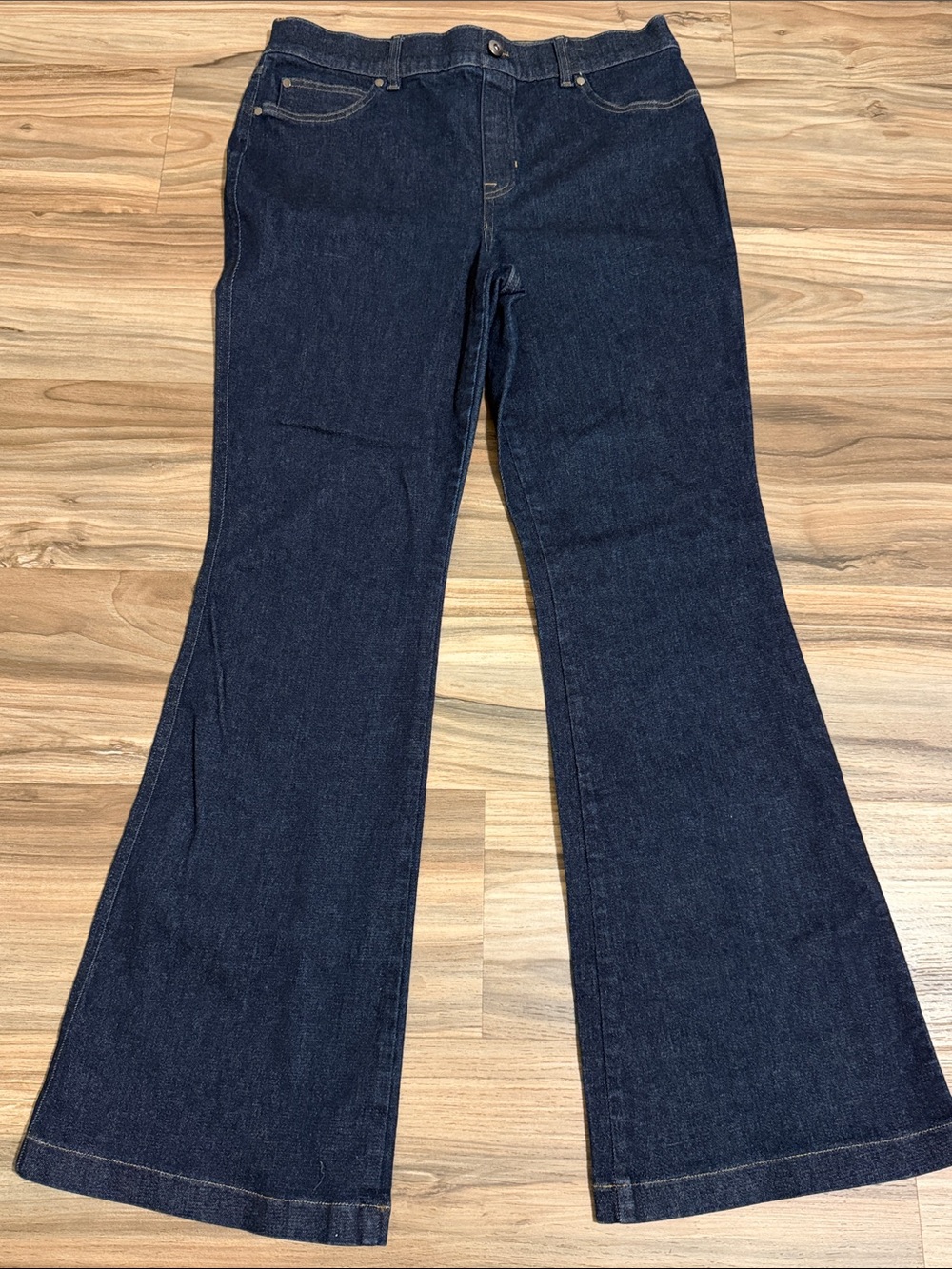 Spanx SpanxShape EveryWear Pull On Flare Dark Wash Women XL Stretch Shaping